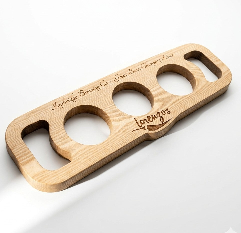 CO2 laser machine engraving timber in Moon Groves studio – professional laser services in Devon
