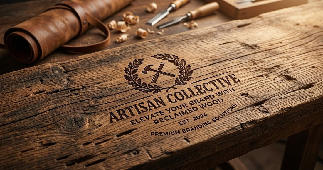 Laser engraving beam on dark wood – close-up of precision laser engraving at Moon Groves Devon studio