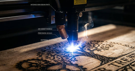 Personalised handmade gifts made in Devon – laser engraved wooden boards, slates and keepsakes by Moon Groves