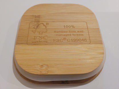 Personalised dog treats jar lid showing laser engraved bone design – Moon Groves Devon UK
