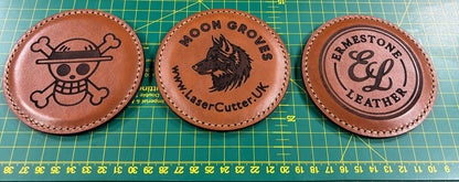 Italian Leather Coasters, Set of 4 – Engraved Corporate & Wedding Gift