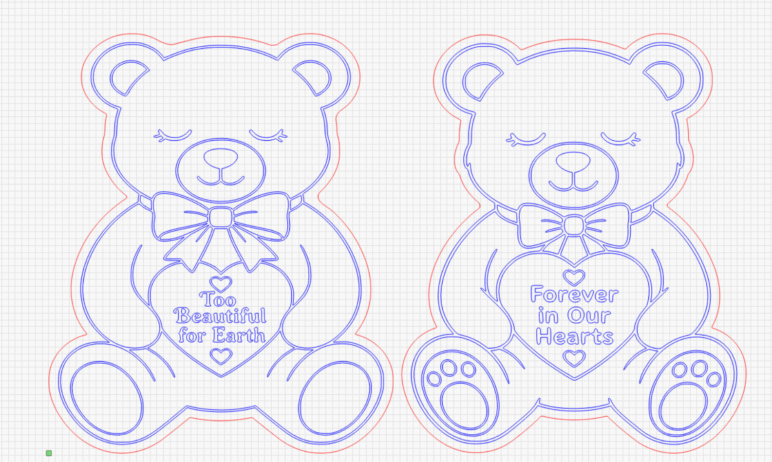 Pair of Wave of Light memorial teddy bears