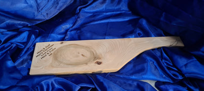 Personalised hardwood charcuterie and serving board – custom laser engraved by Moon Groves, Devon UK