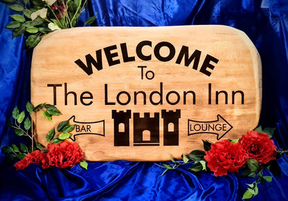 Personalised hardwood charcuterie and serving board – custom laser engraved by Moon Groves, Devon UK