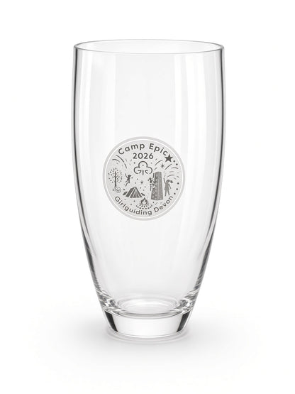Personalised laser engraving on glass Devon, custom logo, white background, Moon Groves MoonGroves.com