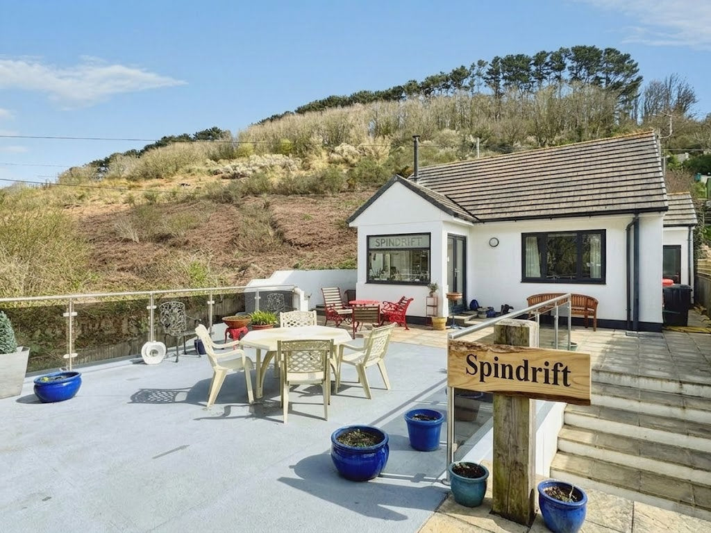 Personalised oak house sign Spindrift installed, Ivybridge Devon, Moon Groves