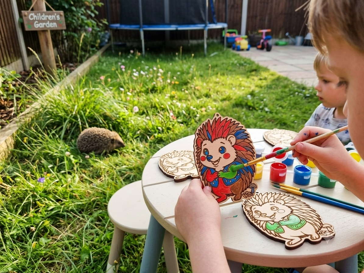 Paint Your Own Wooden Hedgehog Decoration