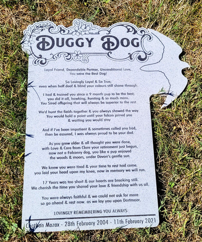 Personalised Pet Memorial Plaque – Custom Laser Engraved Tribute | Handmade in Devon UK