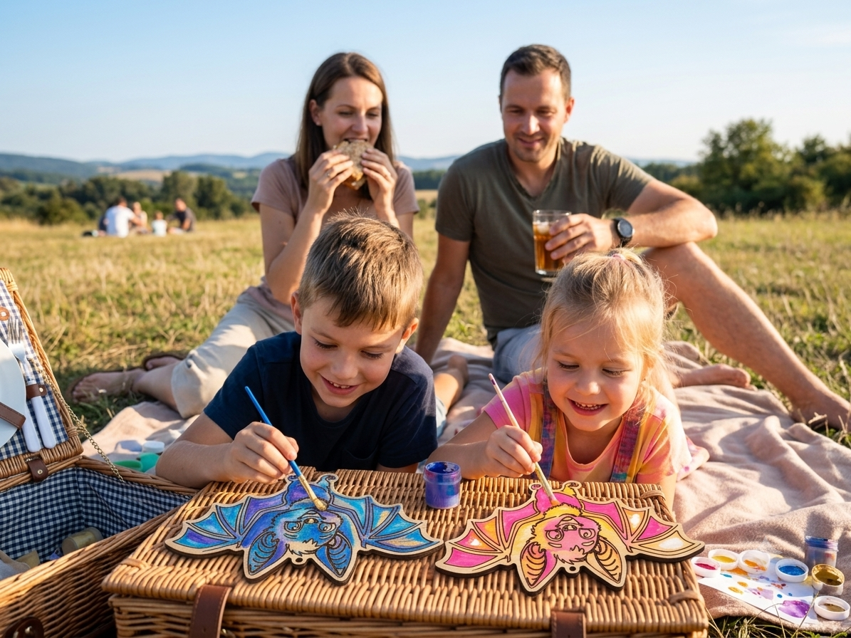 Paint Your Own Wooden Bat Decoration