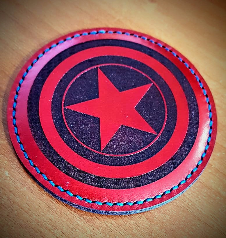 Personalised Deluxe Italian Leather Engraved Coasters