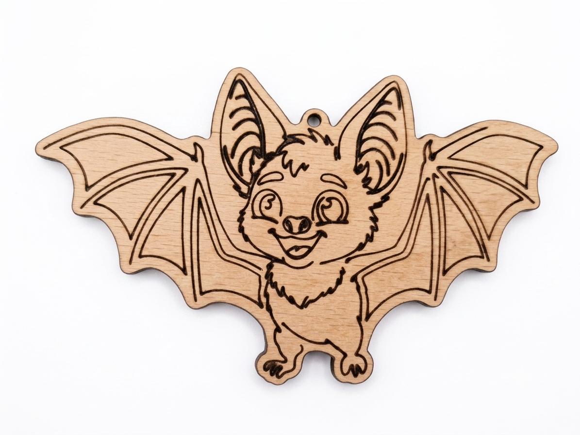 Paint Your Own Wooden Bat Decoration