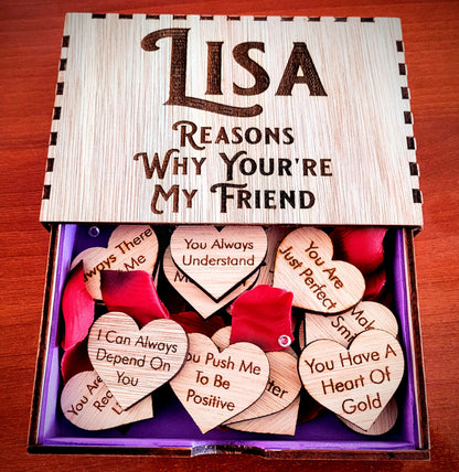 Personalised sliding drawer gift box alternate angle – custom laser engraved by Moon Groves Devon