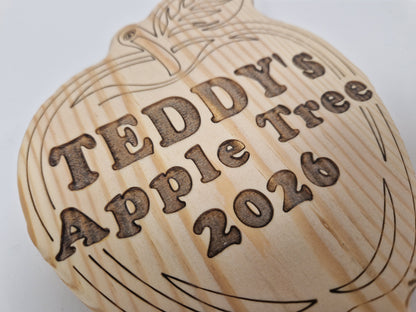 Personalised Wooden Garden Sign | Custom Engraved Plant Marker & Rustic Pine Stake